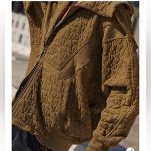 Free People All Your Love quilted hoodie